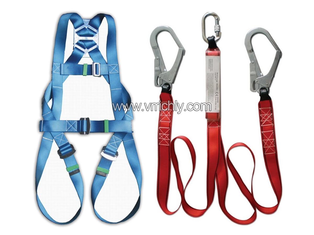 เข็มขัดนิรภัยแบบเต็มตัว รุ่น MS-717+Absorber Webbing 2 Hook